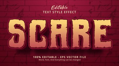 Scare text on headline halloween event style, editable text effect