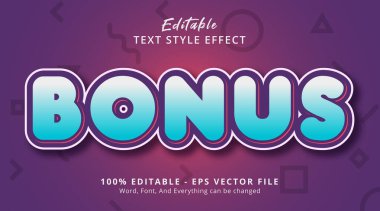 Bonus text on multicolor headline template, editable text effect