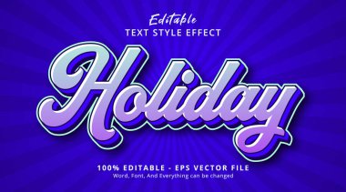 Editable text effect, Holiday text on multicolor layered style effect