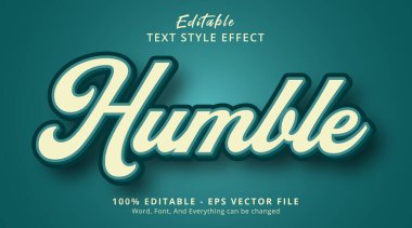 Humble text style effect, editable text effect