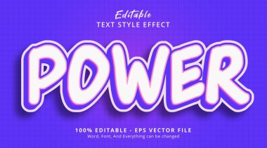 Editable text effect, Power text on purple color poster event style