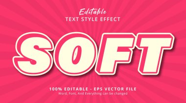 Editable text effect, Soft text on headline promo style template