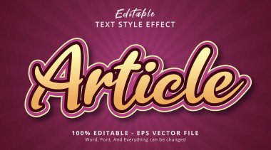 Editable text effect, Article text on nicely color combination style