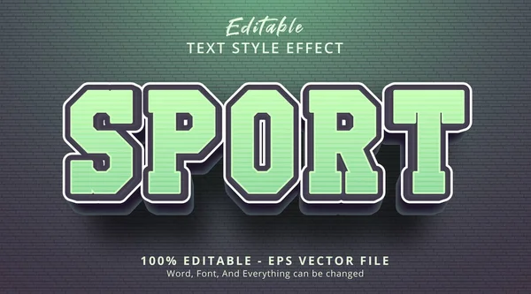 Efeito Texto Editável Esporte Texto Estilo Combinação Cor Verde — Vetor de Stock