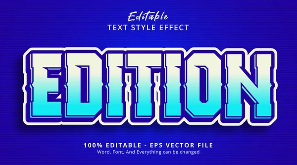 Editable Text Effect Edition Text Modern Poster Style Effect — Stock Vector