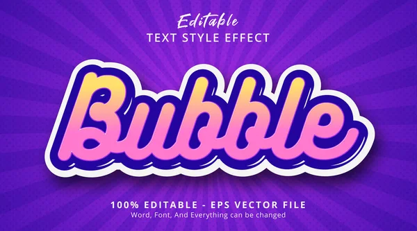 Stock vector Editable text effect, Bubble text on layered color style template