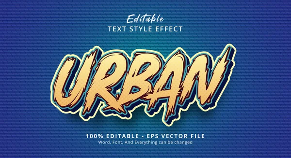 stock vector Yellow Urban Youth text on urban comic style effect, editable text effect