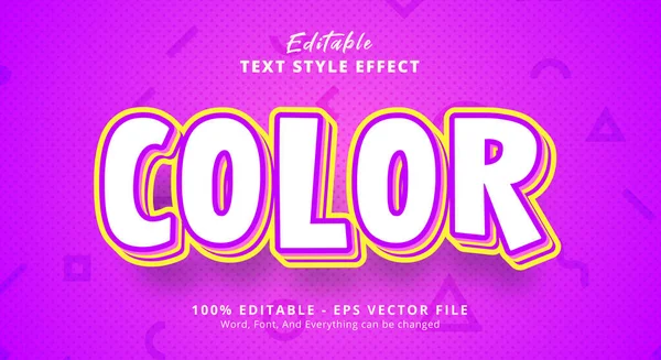 Editable Text Effect Color Text Layered Combination Style — Vetor de Stock