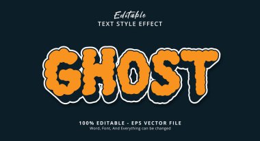 Editable text effect, Ghost text on comic style effect