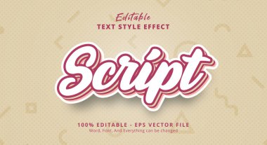 Betik Metni Karikatür Efekti, Düzenlenebilir Metin Efekti