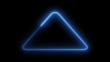neon üçgen kenar çerçevesi