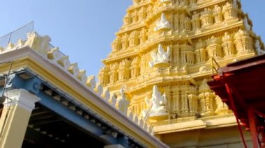 Chamundi Hills 'teki Chamundeshwari Tapınağı, Mysore, Karnataka, Hindistan yakınlarında. Popüler turizm merkezi, Hindistan 'ın simgesi. Hinduizm din kavramı
