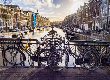 amsterdam netherlands canals, architecture and streets in the city street. holland.