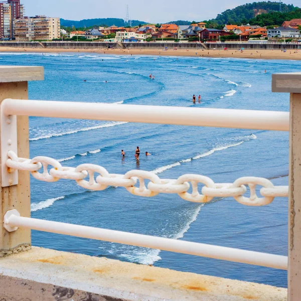 View Sea City Mediterranean Concept Tourist Attraction — Foto Stock