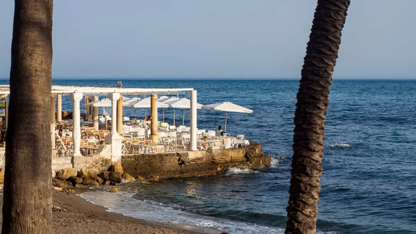 Mediterranean Cuisine Restaurant Front Sea Malaga — Foto Stock