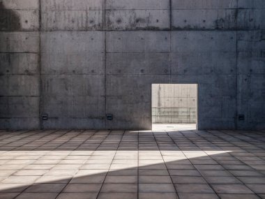 empty corridor of the  concrete building