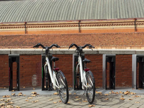 Rower Zaparkowany Ulicy — Zdjęcie stockowe