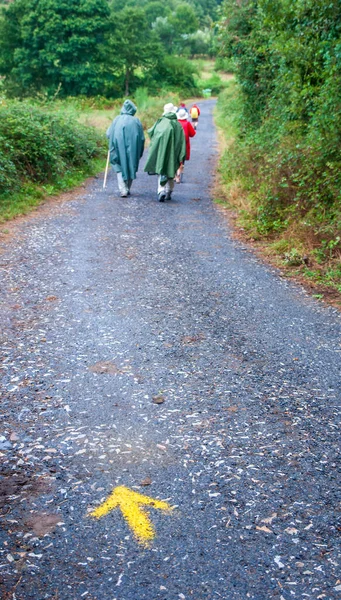 stock image Pilgrims on the Way of St. James 