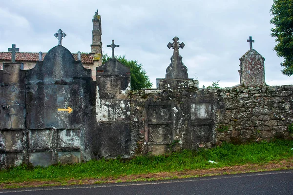 Velho Cemitério Pedra Caminho Santo James — Fotografia de Stock