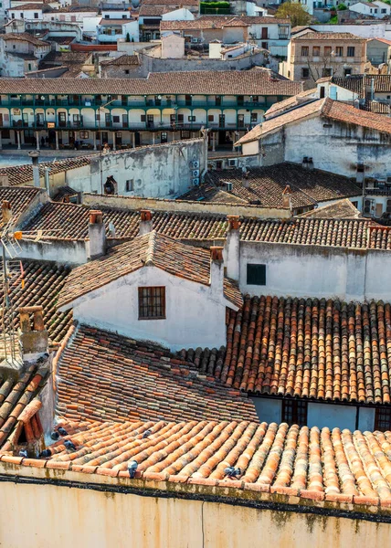 Panoramabild Alter Häuser Mit Der Stadt Chinchn Spanien — Stockfoto