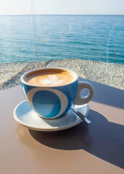 Cup Coffee Beach — Stock Photo, Image