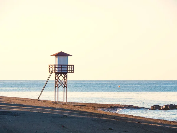 Badmeester Toren Het Strand Ochtend — Stockfoto