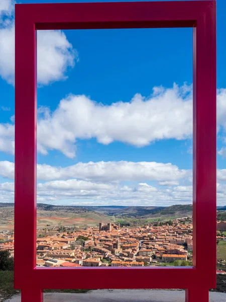 Panoramatický Výhled Město Sigenza Guadalajaře Španělsko — Stock fotografie