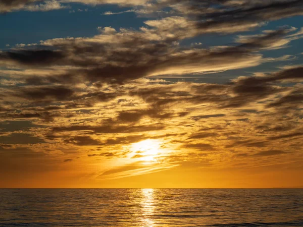 Захід Сонця Красивим Видом Море Сонцем — стокове фото