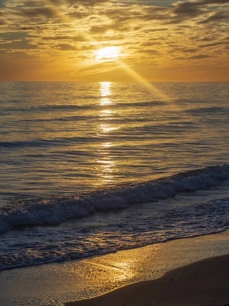 Прекрасний Захід Сонця Морі — стокове фото