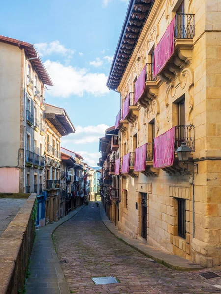 Średniowieczne Ulice Hondarribii Hiszpania — Zdjęcie stockowe