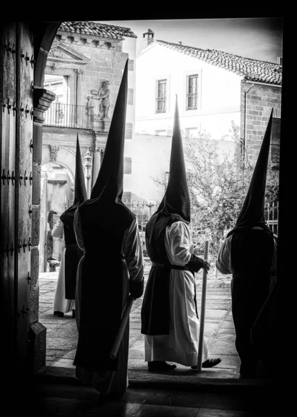 Baeza Jaen Spanyol 2023 Orang Orang Nazaret Menunggu Dalam Pakaian — Stok Foto