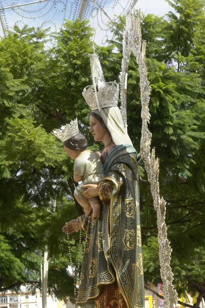 Estatua Virgen María Peregrinación Fuengirola — Foto de Stock
