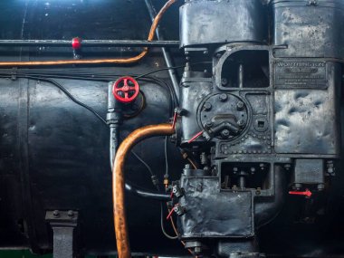 Eski retro buhar motoru