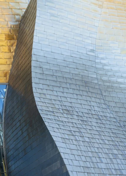 Титановый Фасад Музея Гуггенхайма Бильбао — стоковое фото
