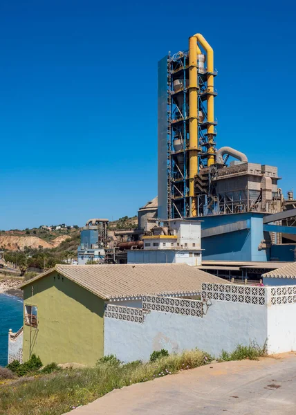 Cement Factory Coast Malaga Spain — Fotografia de Stock