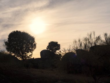 Barruecos parkının güzel manzarası.