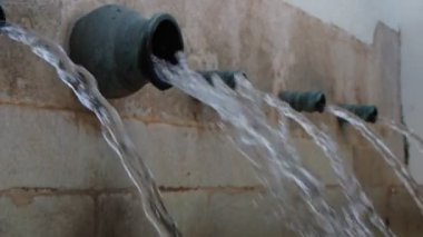 Granada, İspanya ve İspanya sahillerinde rüzgarda sallanan palmiye ağaçları.