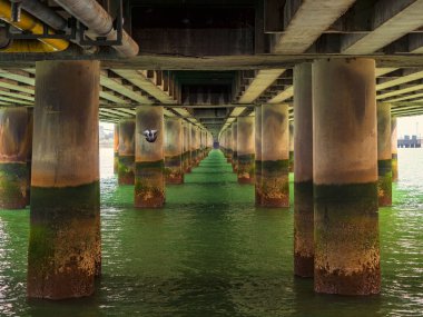 Huelva, İspanya 'daki beton köprü detayları