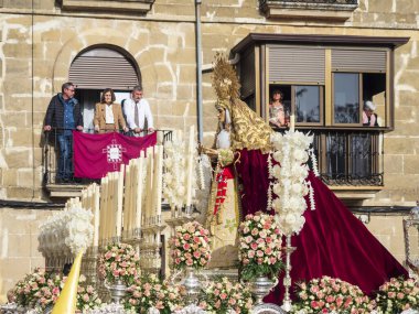 Ubeda, Jaen, İspanya. 04/08/2021. Ubeda, İspanya 'nın kutsal haftasının geleneksel törenleri..