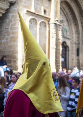 Ubeda, Jaen, İspanya. 04/08/2021. Ubeda, İspanya 'nın kutsal haftasının geleneksel törenleri..