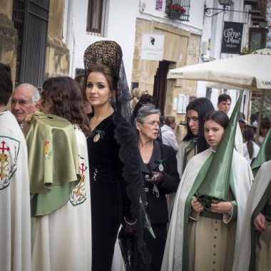 Ubeda, Jaen, İspanya. 04/08/2021. Ubeda, İspanya 'nın kutsal haftasının geleneksel törenleri..