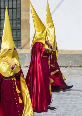 Ubeda, Jaen, İspanya. 04/08/2021. Ubeda, İspanya 'nın kutsal haftasının geleneksel törenleri..
