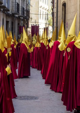 Ubeda, İspanya 'nın kutsal haftasının törenleri.