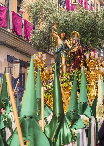 Ubeda, Jaen, İspanya. 04/08/2021. Ubeda, İspanya 'nın kutsal haftasının geleneksel törenleri..