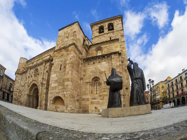 Cathédrale Saint Sépulcre Dans Ville Zamora Espagne Images De Stock Libres De Droits