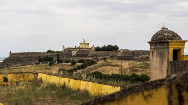 Portekiz 'in eski Alba kasabası manzarası