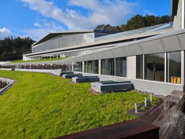 Muxia, İspanya 'nın Galiçya kıyısında sürdürülebilir inşaatın ulusal parador oteli