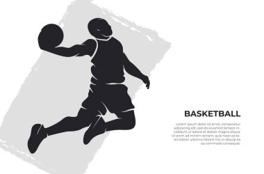 Siluet basketbol smaç oynatıcı