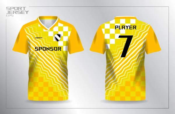 stock vector yellow sport jersey for football and soccer shirt template