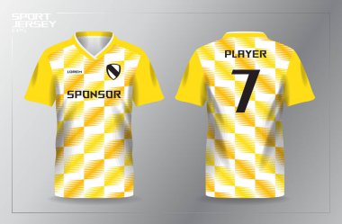 soyut sarı spor forması tasarım şablonu
